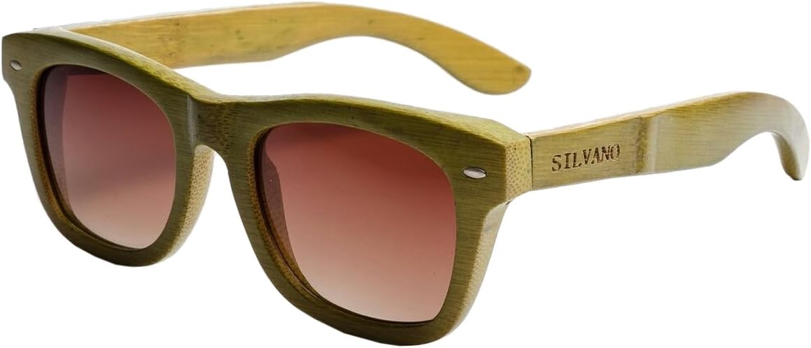Silvano Sunglasses Bamboo Wood/Hunter Green