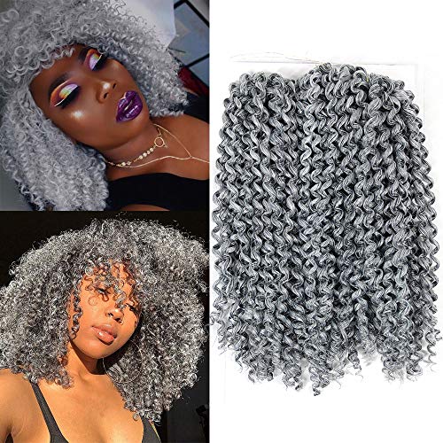 Afro kinky Curly Braiding Hair Extensions For Black Women Jerry Curl Crochet Hair 3X Braid Hair Short Synthetic Hair Styles(10inch 1Pack, 30)