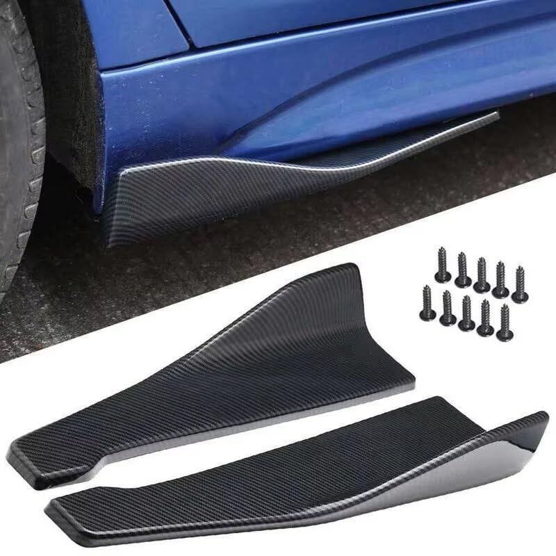 Falda lateral de coche para evitar arañazos en parachoques bajo negro 2
