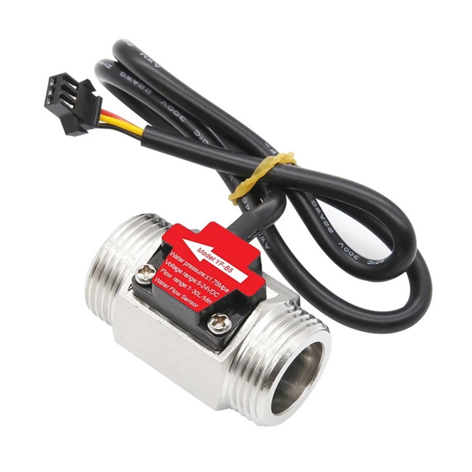 Sensor De Flujo Agua Acero Inoxidable, DN15, DN20, DN25, DN32, DN40, DN50, CC 5-18 V, Interruptor Líquido For Control Rendimiento Estable(1-1/2")