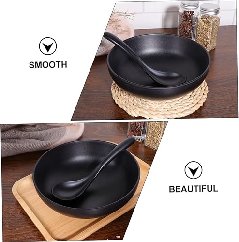 Miniatura 8 de UPKOCH Tazón de arroz de porcelana de imitación, cuenco de cerámica para ramen, platos de cerámica, platos de ramen, platos para servir, tazones de