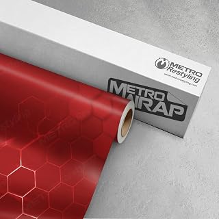 Metro Wrap Series Car Vinyl Wrap | Hex Electric Red Camo | 59in x 12ft