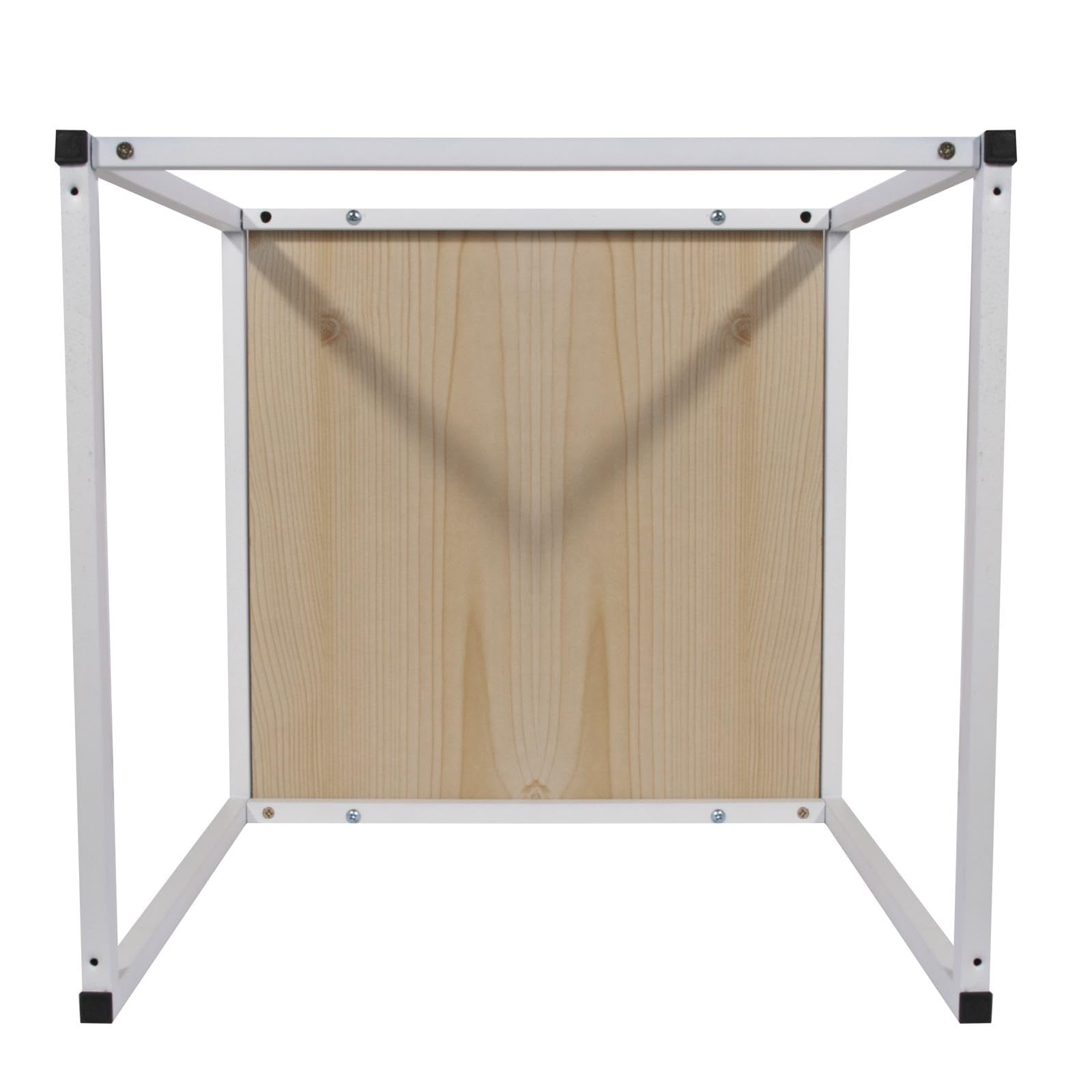 HOME DECO FACTORY - HD3846, Table Carrée en Bois Blanc, Design Tendance et Modulable, Conçue pour Salon ou Chambre, Dimensions 45 x 45 x 45 cm, Élégance et Modernité