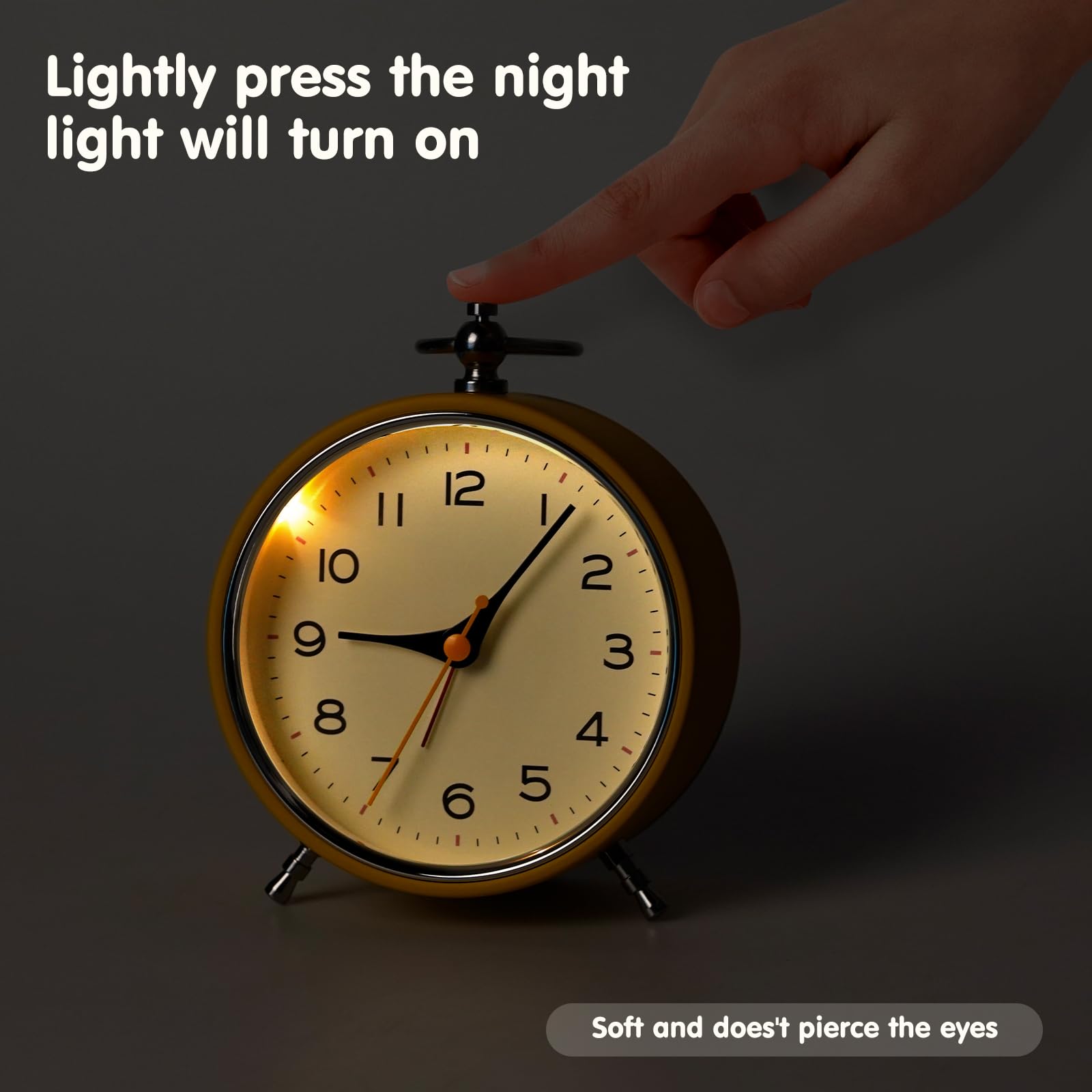Sveglia Analogica Silenziosa Senza Ticchettio - Con Luce Notturna Verde Per Dormire Bene - Foto 7