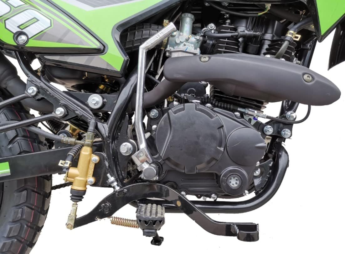 Close-up of the engine on the Vitacci Raven motorcycle