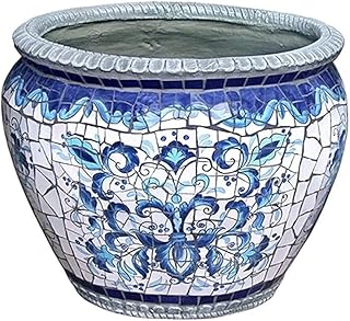 Courtyard Hand-Painted Ceramic Flower Pot Villa Outdoor Large Flower Pot...
