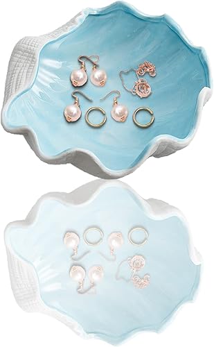 ZGRTZH Bandeja de cerámica para joyas, cuenco decorativo para llaves, bandeja para joyas, bandeja para joyas, plato pequeño para llaves para mesa de