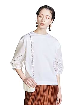 UNITED ARROWS - UNITED ARROWS(ユナイテッドアローズ) 七分袖カットソー サイズ38 M レディース美品  - 黒×グレー×マルチ クルーネック/花柄/シースルー Amazon | [ビューティー&ユース ユナイテッドアローズ] エン