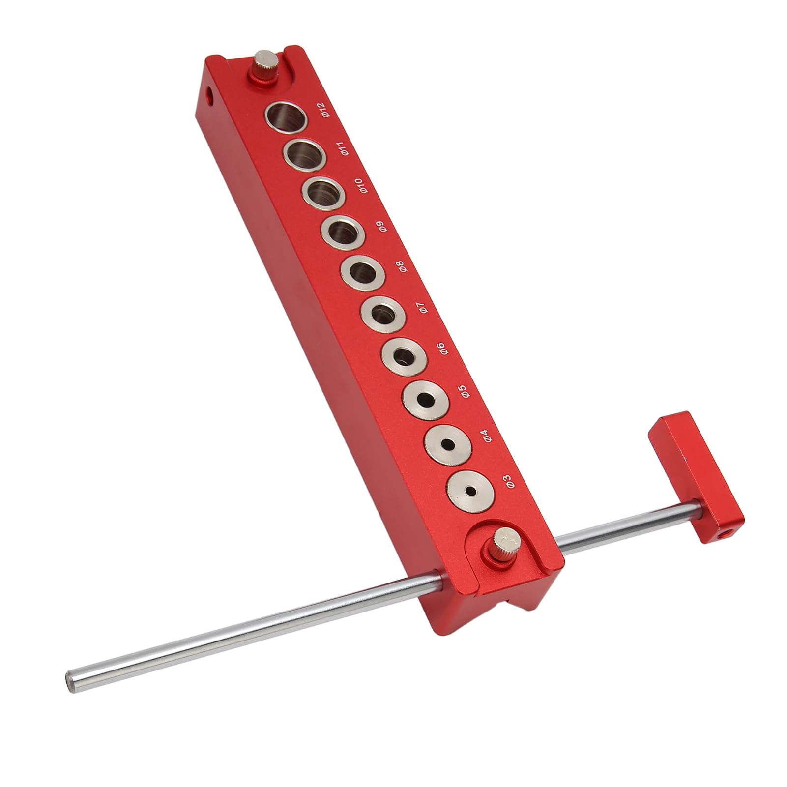 Plantilla para pasadores de madera, taladro de aleación de aluminio de 10 pulgadas, localizador de agujeros multiusos de 45 y 90 grados para carpintería, perforación artesanal y
