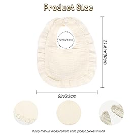 DOSMINE Muslin Baby Bibs for Drooling and Teething Newborn Drool Bibs for Baby Girl Boy (Rose red)