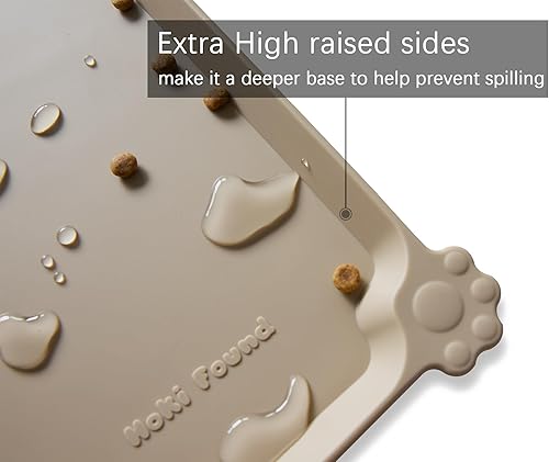 Miniatura 2 de Hoki Found - Bandeja de silicona para comida de mascotas , tapete mantel individual antideslizante para mascotas, tapete impermeable de alimentación