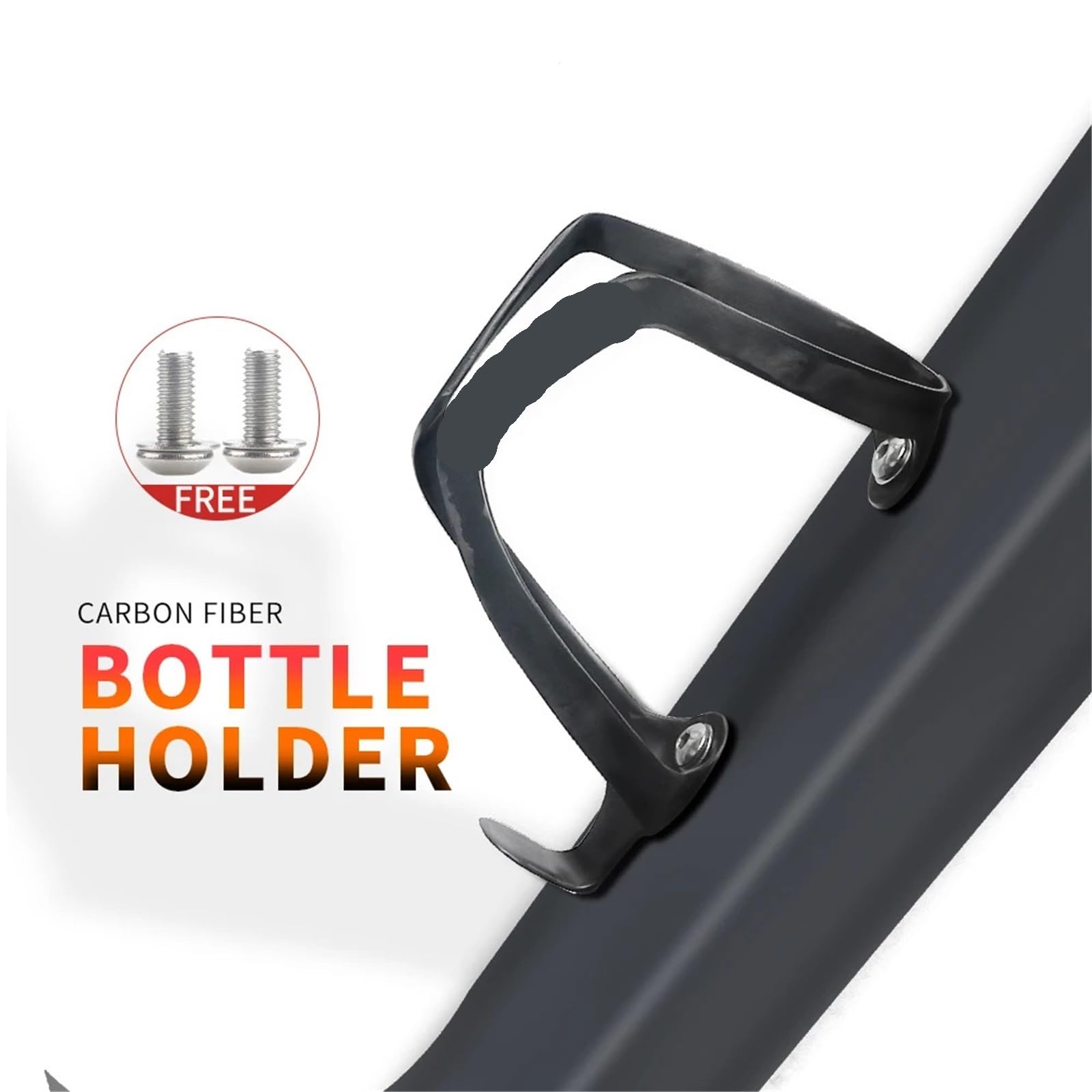 Portabidón Bicicleta Acabado Carbono Portabotellas de Fibra Carbono for Bicicleta Carretera, portabotellas for Agua y Bebidas, el Soporte más Ligero for montaña, 32g(2PCS Black)