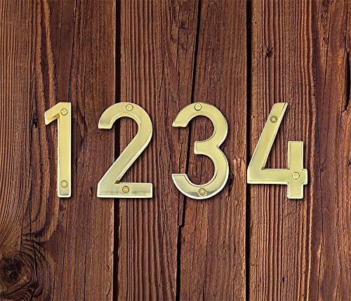 Hy-Ko Products Br-42Pb/9 Prestige House Number 9 (Nine), 4" High, Polished Brass #TOP1