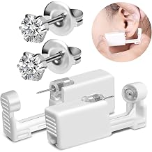 2 Pack Disposable Ear Piercing Gun Safe Home Use Ear Piercing Kit Self Use Ear Piercer at Home with 5mm Earring Stud253#