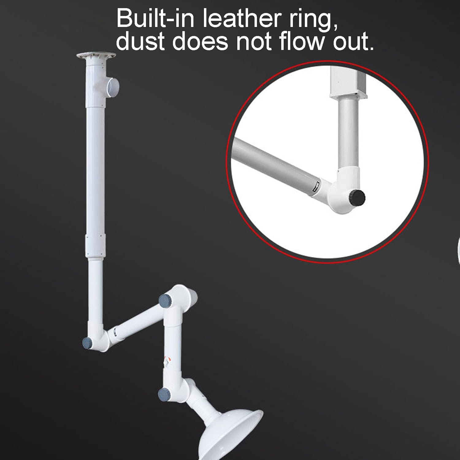 Universal Fume Extraction Hood, Industrial Exhaust Ventilation Equipment, 360° Rotating Lab Fume Hood, Suitable for Laboratories, Factories, and Other Environments