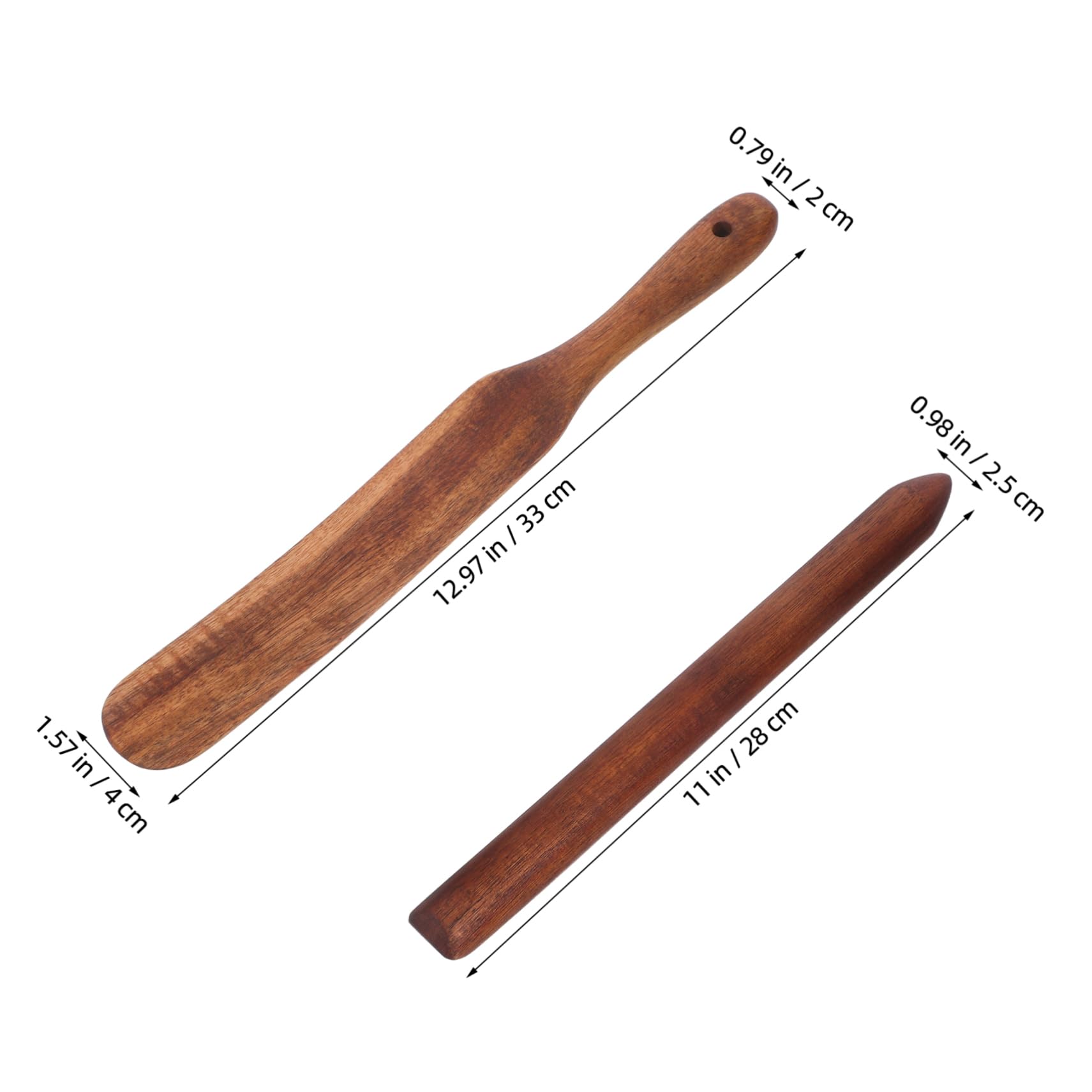 LABRIMP 3 Piezas Madera de Acacia para Remover Masa Madre Varillas de Madera para Mezclar Pan de Acacia para Cocina y Hornear Utensilios de Cocina