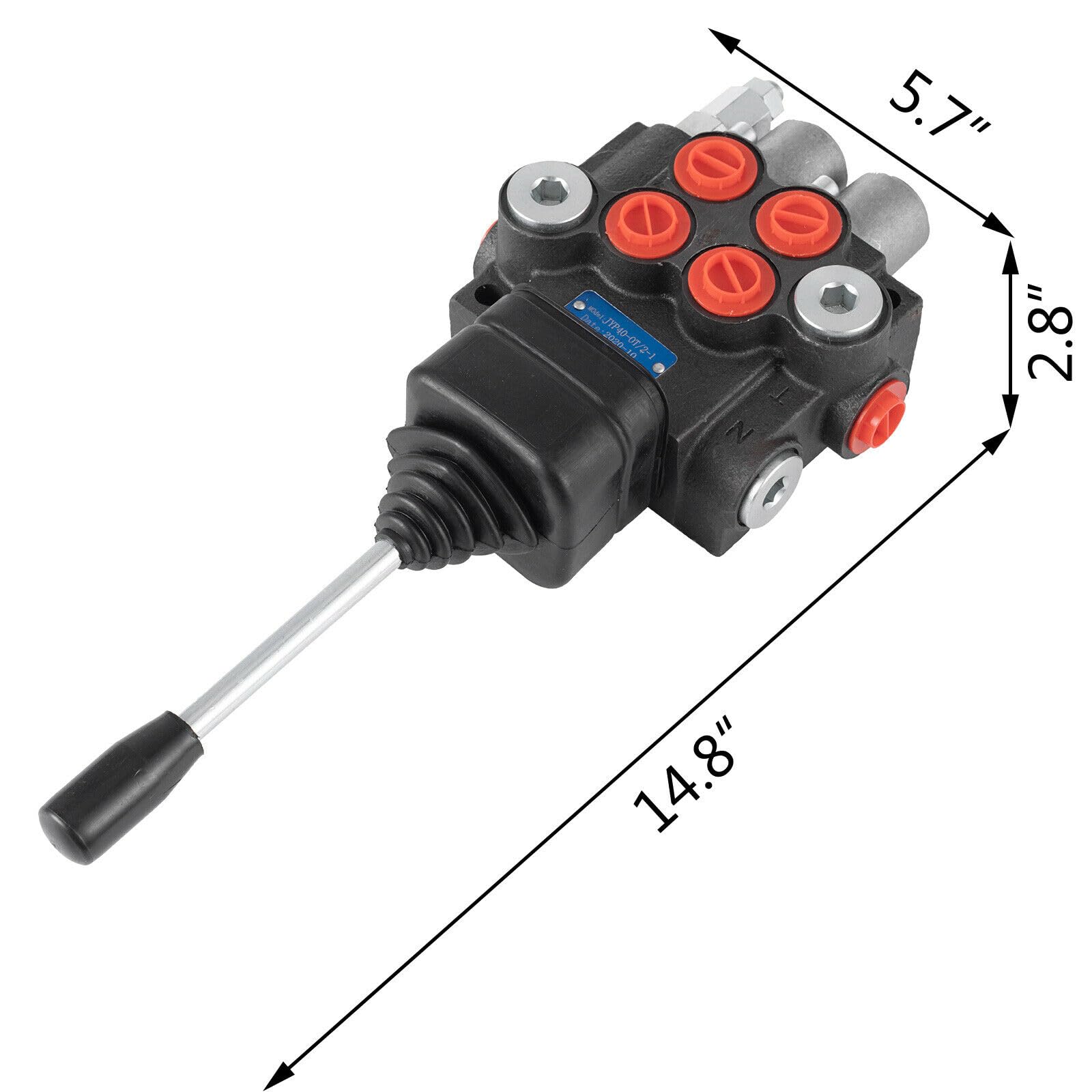 Valve de Contrôle Directionnelle Hydraulique Valve de commande directionnelle hydraulique à 2 bobines, cylindre à Double effet, distributeur de moteur de bobine, chargeur de tracteur actionné par mono