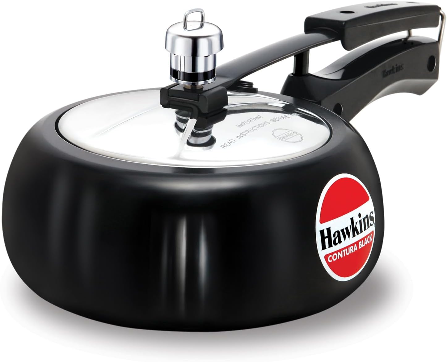 Hawkins Contura Hard Anodised Aluminium Pressure Cooker, 2 Liters , Black (CB20)