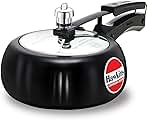 Hawkins 2 Litre Contura Black Pressure Cooker, Hard Anodised Inner Lid Cooker, Handi Cooker, Small Cooker, Black (CB20)