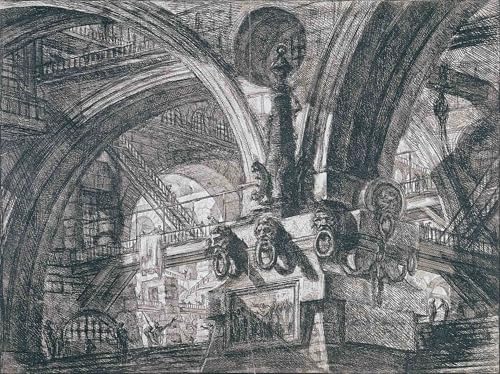 Toile Prison de Piranèse 60x90cm pour habiller un grand mur vide avec une impression d'art
