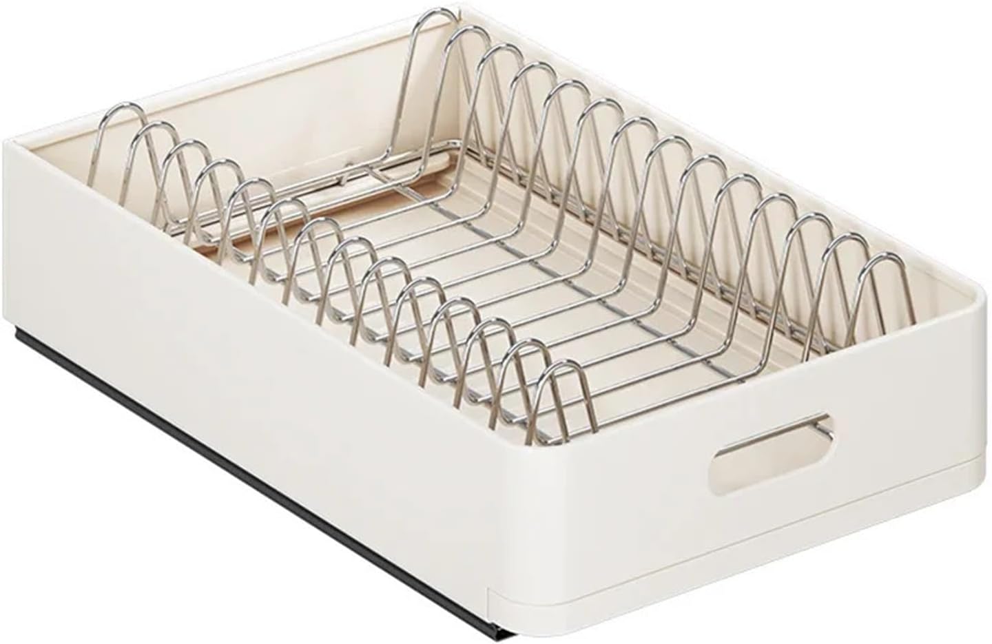 Kitchen Sliding Dish Rack Home Pull-out Drawer Bowl Storage Shelf Dish Drying Storage Box With Sliding Rail Kitchen Storage Rack(Whitek-Rack)