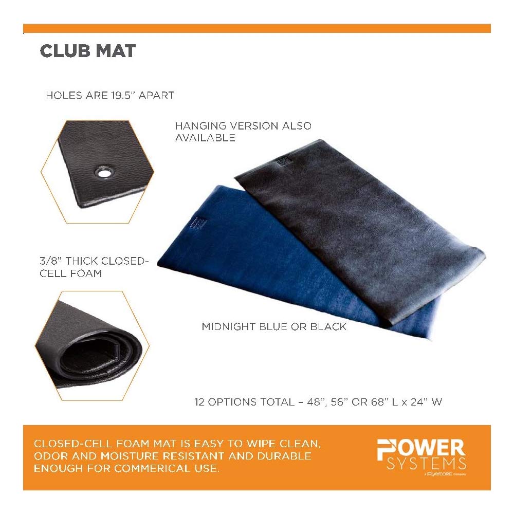 Amazon.com : Power Systems 83596 Club Mat, Jet Black, 56 x 24 x 3