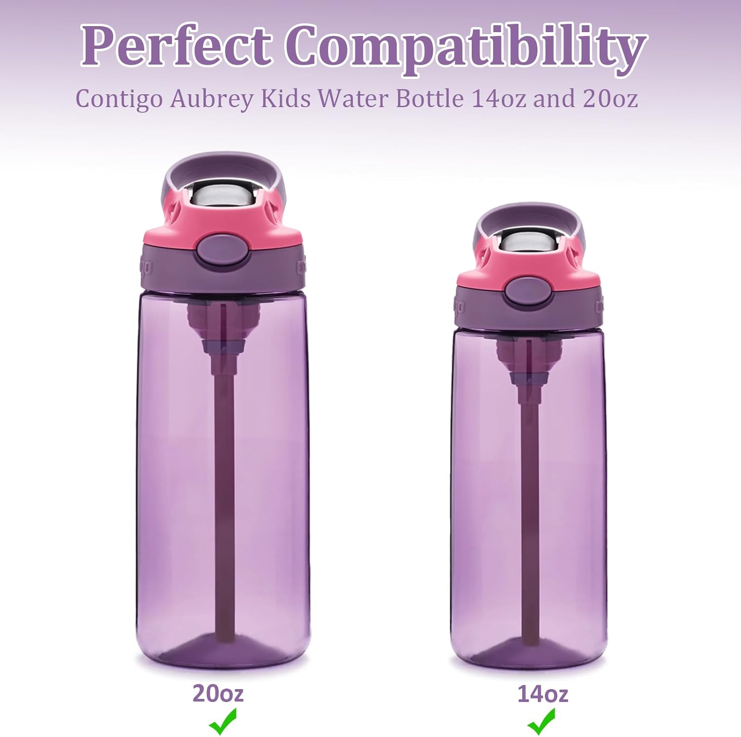 2Pcs Replacement Spout Parts for Contigo Aubrey Kids Water Bottle, Toddler Cups Lid Accessories for Contigo, Replacement Nozzles for Kids Cups with Straws and Lids - Image 2