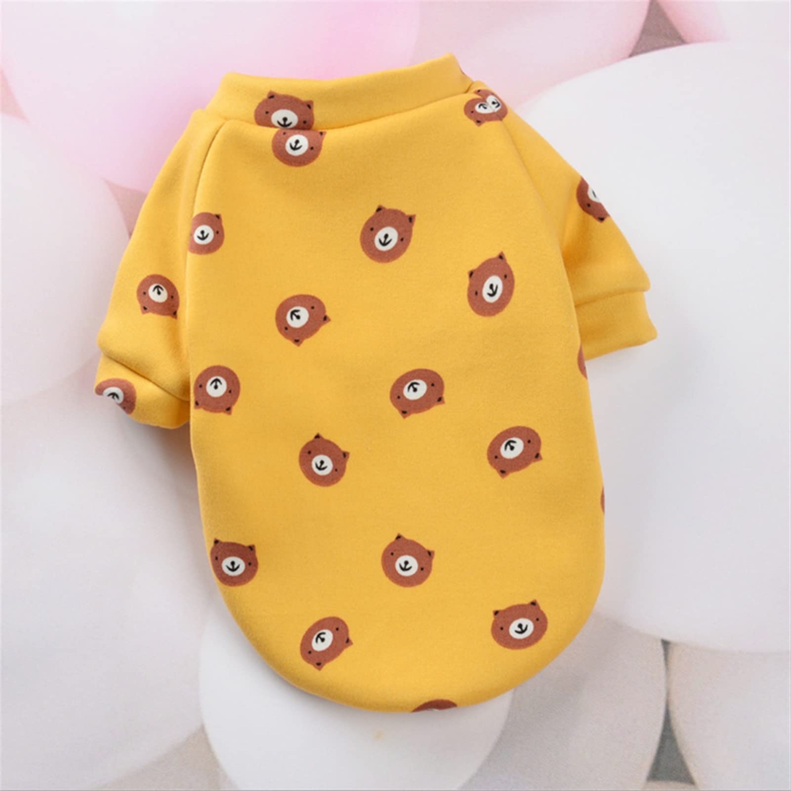 Pull chien jaune taille M pour chiot chihuahua et shih tzu vêtement d hiver