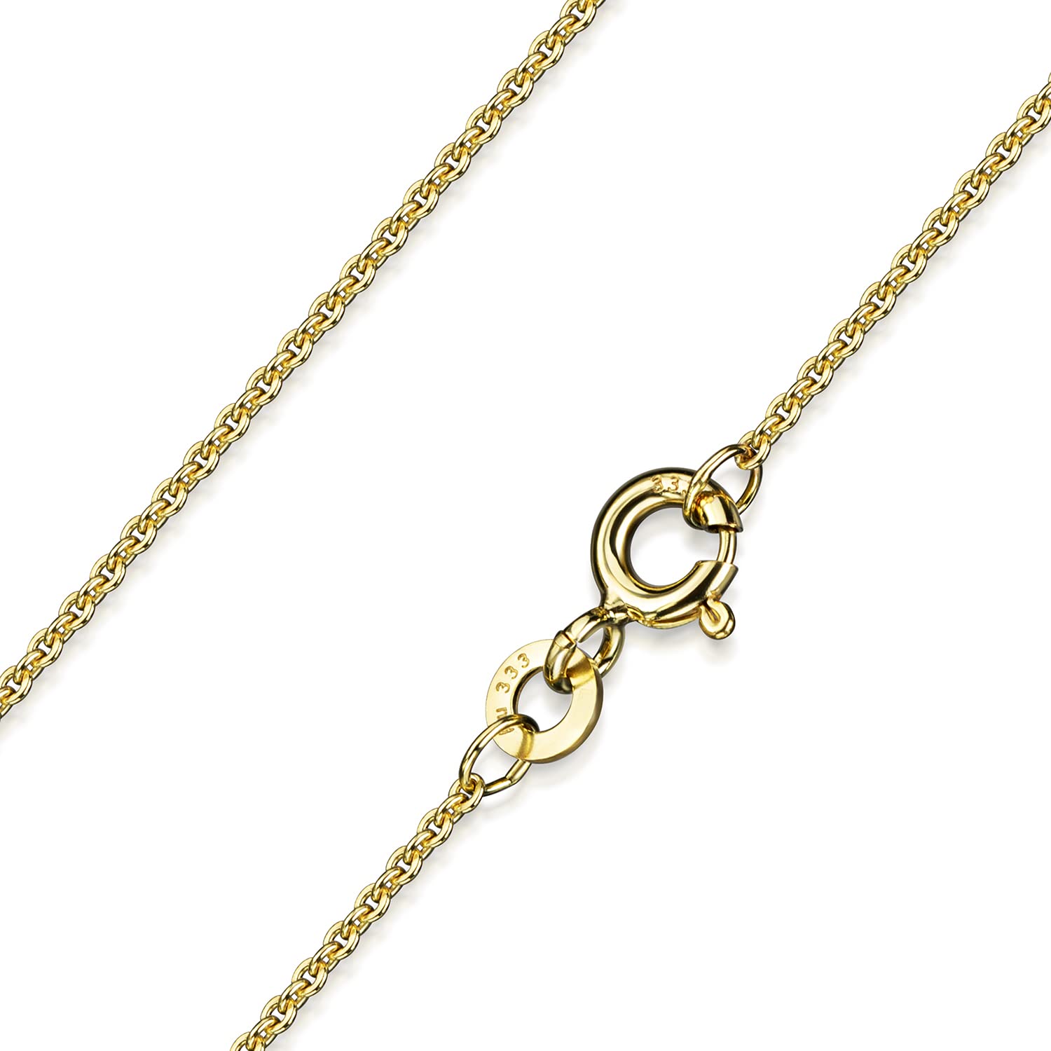 MATERIA by Matthias Wagner Halskette 333 Gold Kette Frauen Mädchen Ankerkette 40-50cm Made in Germany K39
