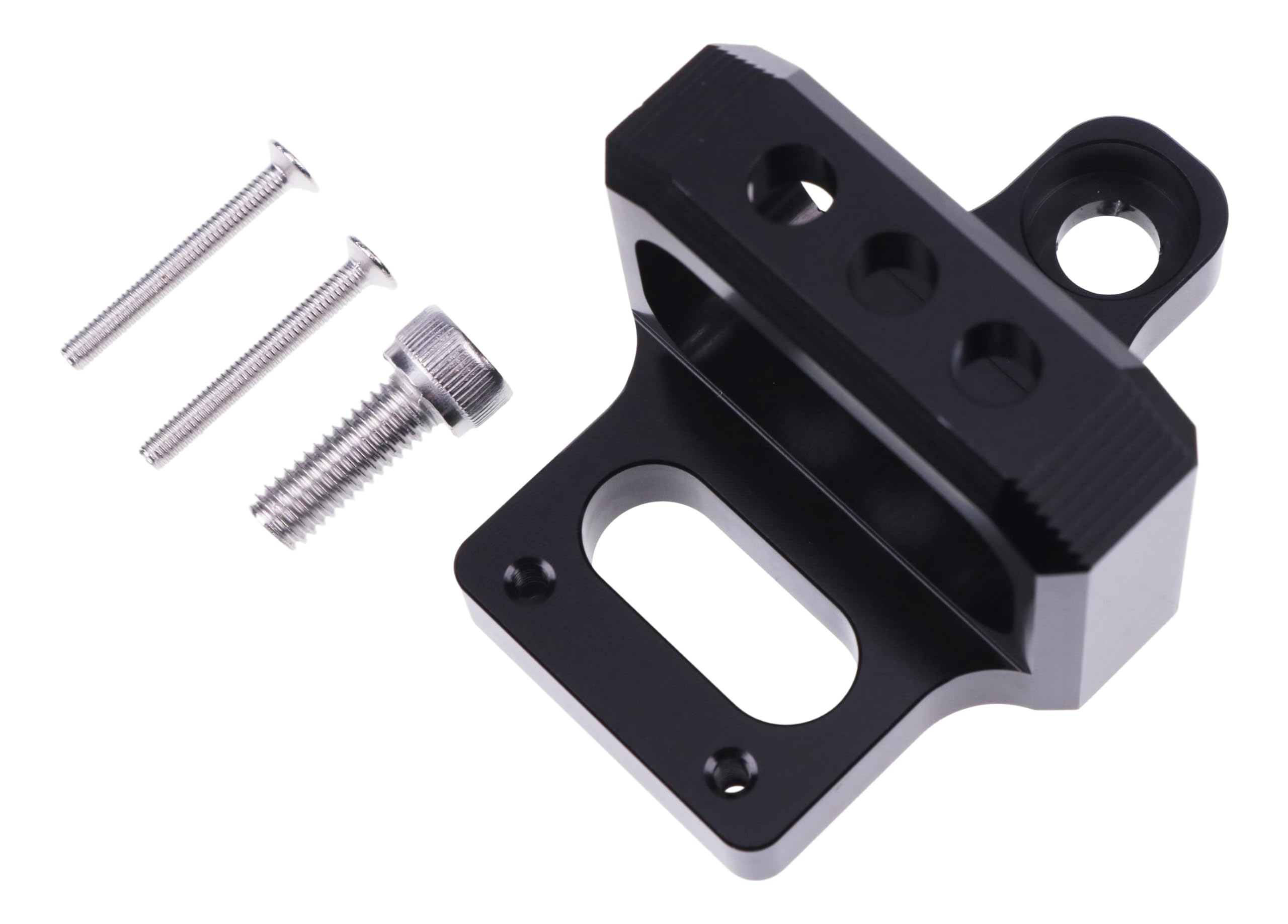 YUXSOUQ Solenoid Valve Mount Holder Bracket Billet 3 Port for Mac AEM Boost Controller, CNC Billet Aluminum Black