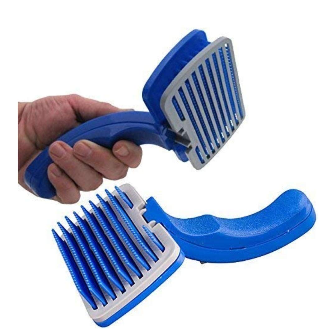 Petlicious & More Slicker Grooming Brush for Dogs and Cats, Spring-Loaded Self-Cleaning Feature, Remove Shedding Hair, Tangles and Matting, Flexible Coated Bristle Tips, Ergonomic Handle (Small) (B082FHM58S) Amazon Price History, Amazon Price Tracker