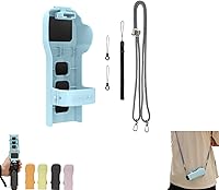 Vista 1 de Osmo Pocket 3 - Funda protectora con cordón, tapa de almacenamiento magnética para filtros y lente gran angular, cardán abatible y protector de Azul