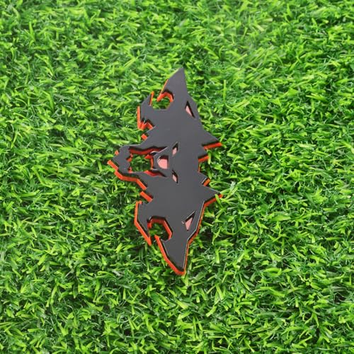 Image of 1x Wolf Emblems 3D Tailgate Side Badges Logo Fit for Tsla Cybertruck Car Truck Motorcycles (Redline)