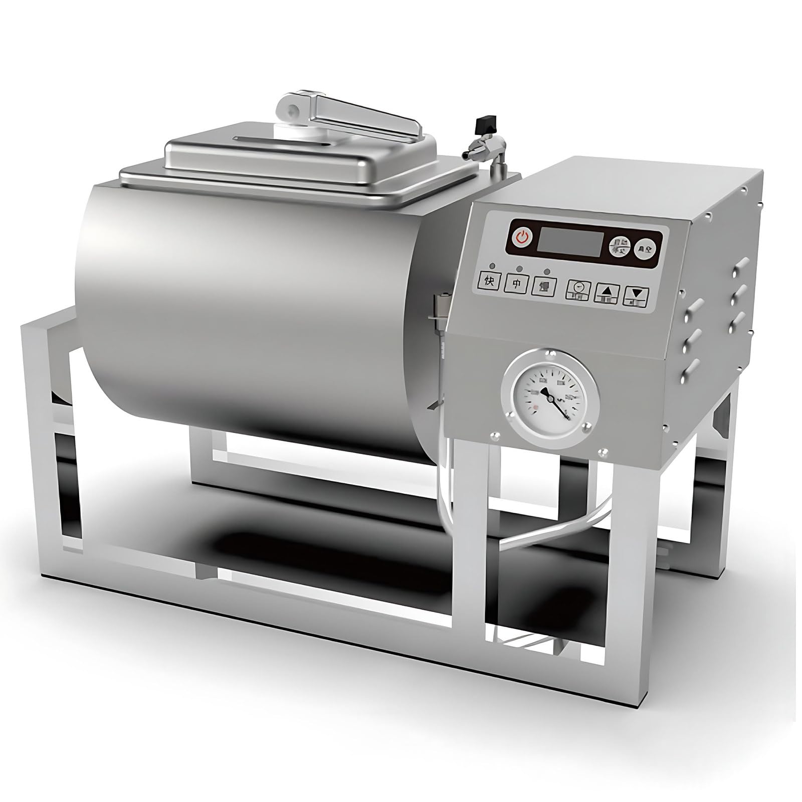 liuyunfeiGL 18L Vacuum Tumbler Marinator, Meat Tenderizer & Curing Rolling Kneading Machine, 3-Speed Adjustable, 360° Rotatable Barrel, Bidirectional Rotation Food Marinator for Steak, Pork, Fish