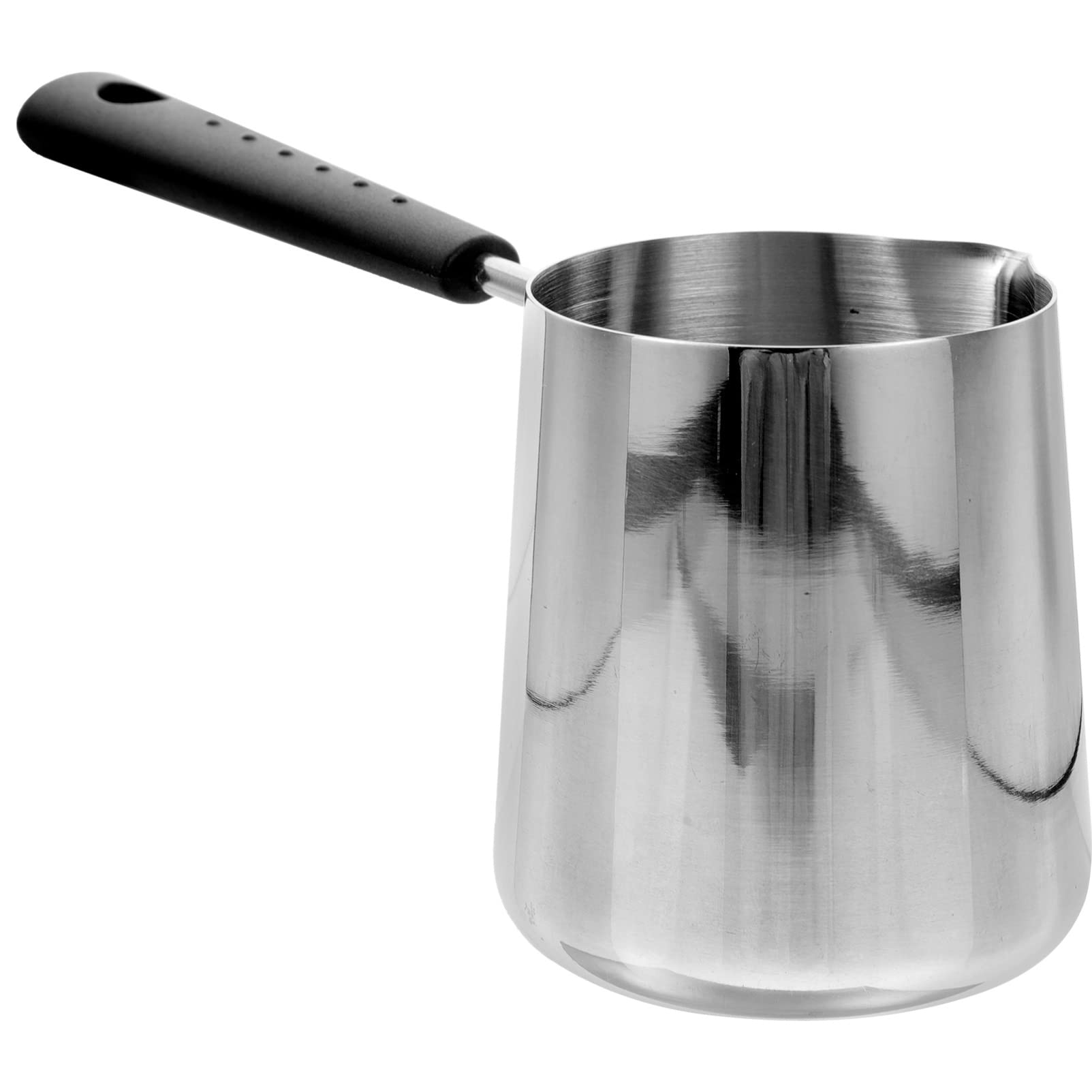 Alipis Pentolino Piccolo in Acciaio Inossidabile da 600ml con Manico Ergonomico e Beccuccio per Versare Olio per Cucinare su Piani a Induzione e Cottura al Forno