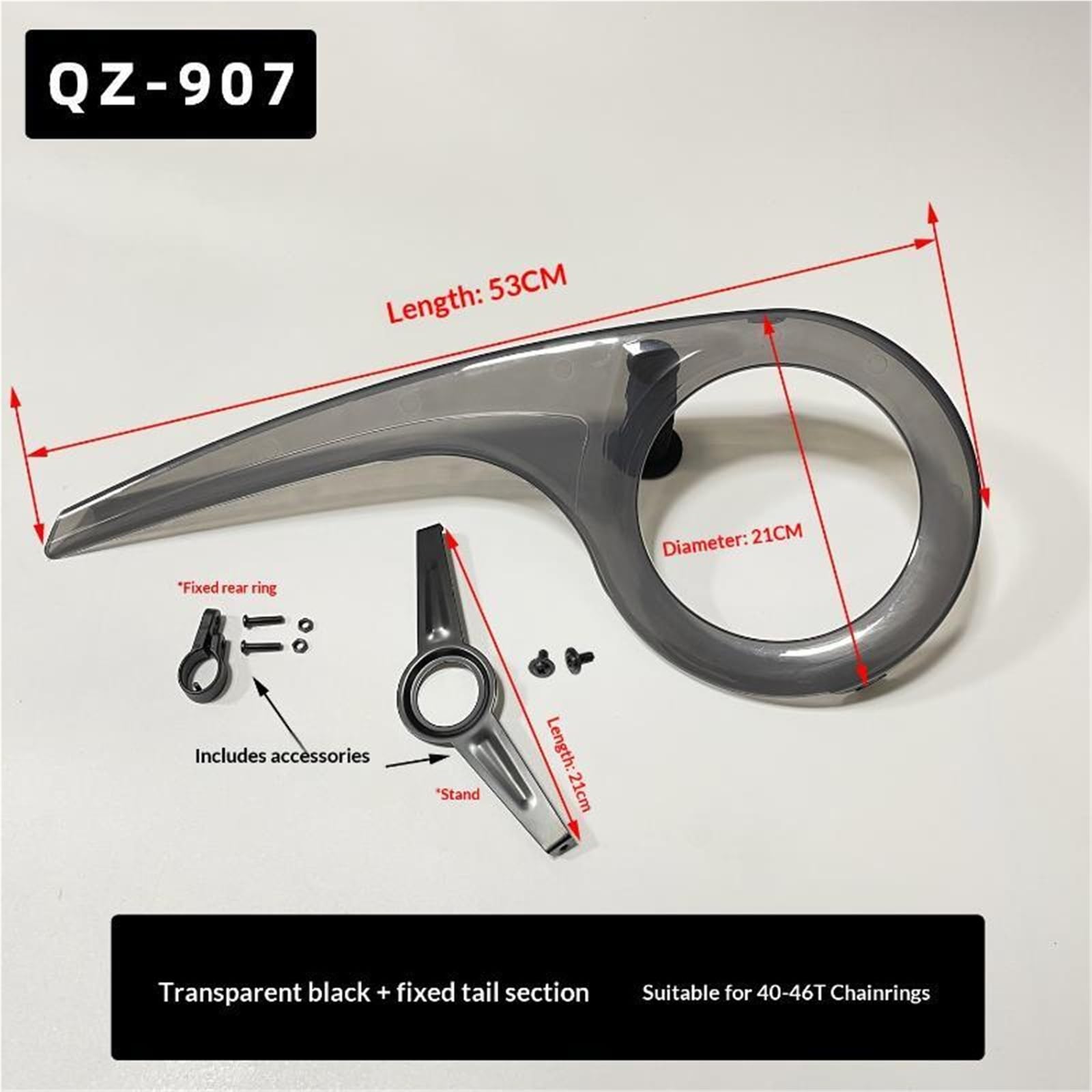 Copricatena Bicicletta 1 Set di Protezione Universale for Catena for Bici, Copertura in plastica PP for Scatola di Protezione Grande for Corona 40-46T
