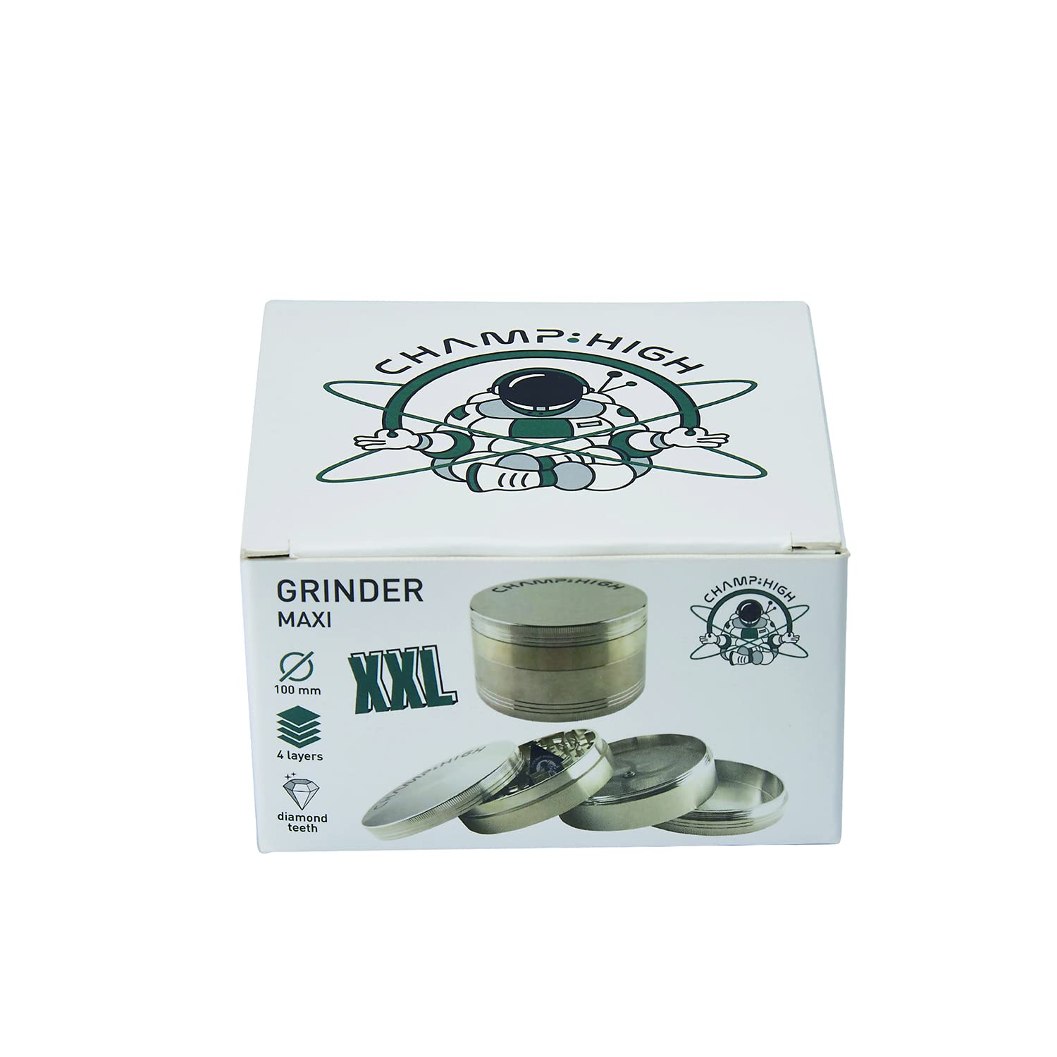 Grinder Metal 4 Couches Avec Grattoir Et Sac De Rangement