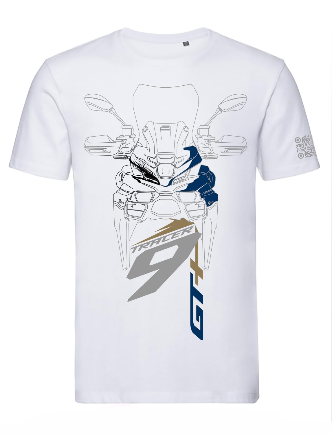 T-shirt avec graphique AZ Graphishop compatible avec Yamaha Tracer 9 GT + 2025 Cobalt Blue TS-FM-198