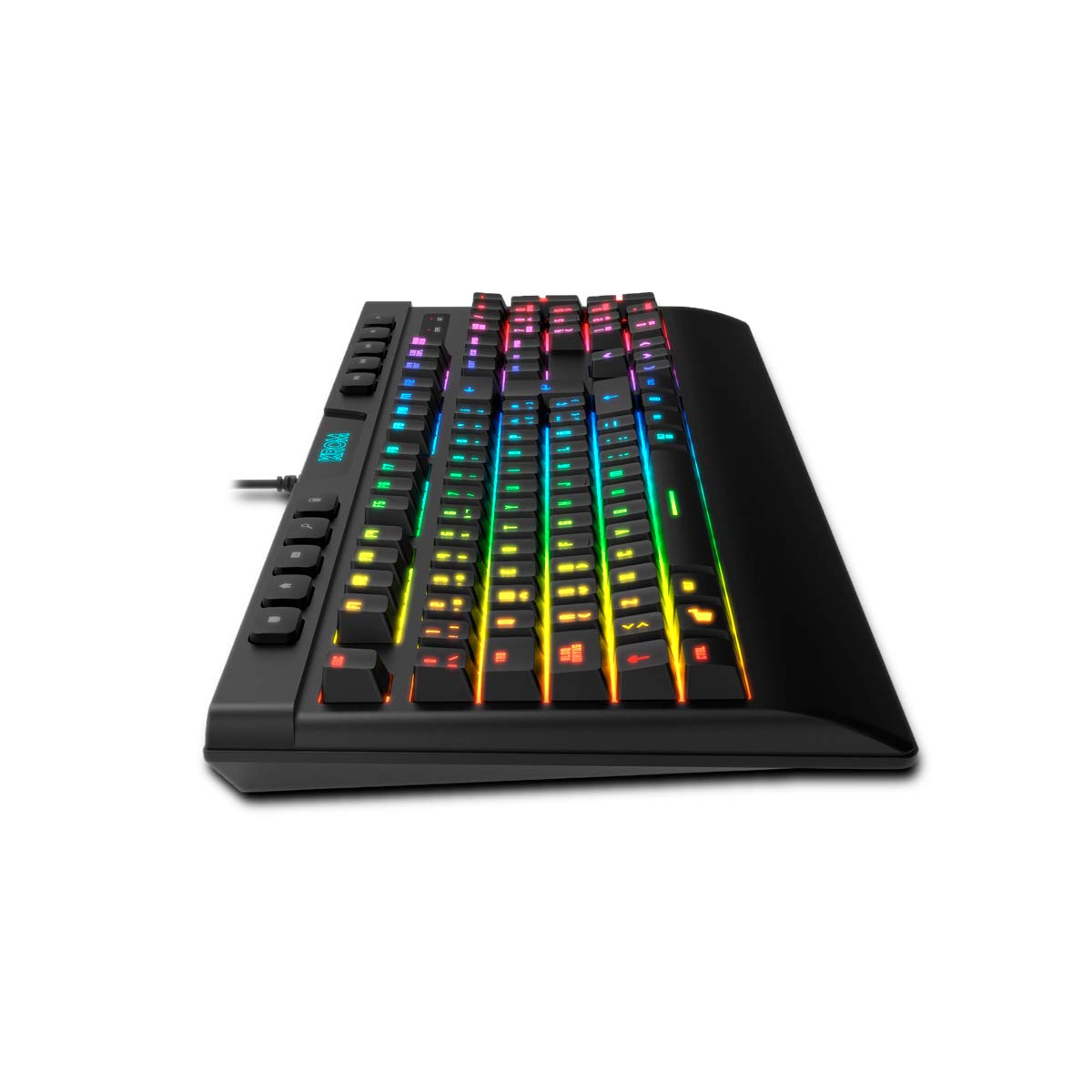 KROM KALYOS - Gaming Keyboard + Mouse Combo - Clavier membrada rétro-éclairé RGB, souris avec capteur optique 6400 DPI, LED 6 couleurs, Spanish layout, noir
