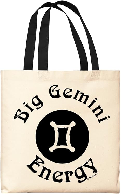Big Zodiac Energy Choose Your Zodiac Sign Small Canvas Tote Bag