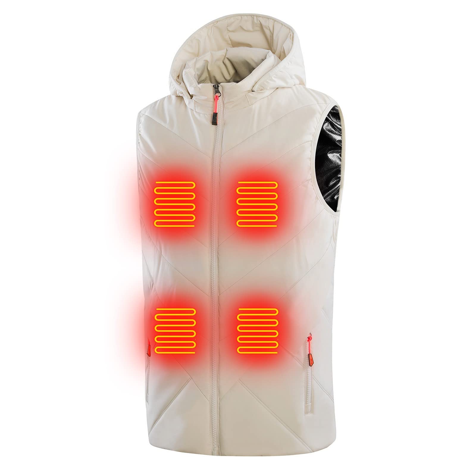 Tron Vest Areas Smart Heating Inverno Riscaldato Solido Imbottito Cotone Gilet Caldo Spesso Gilet Riscaldato Gilet per le Donne Plus Size