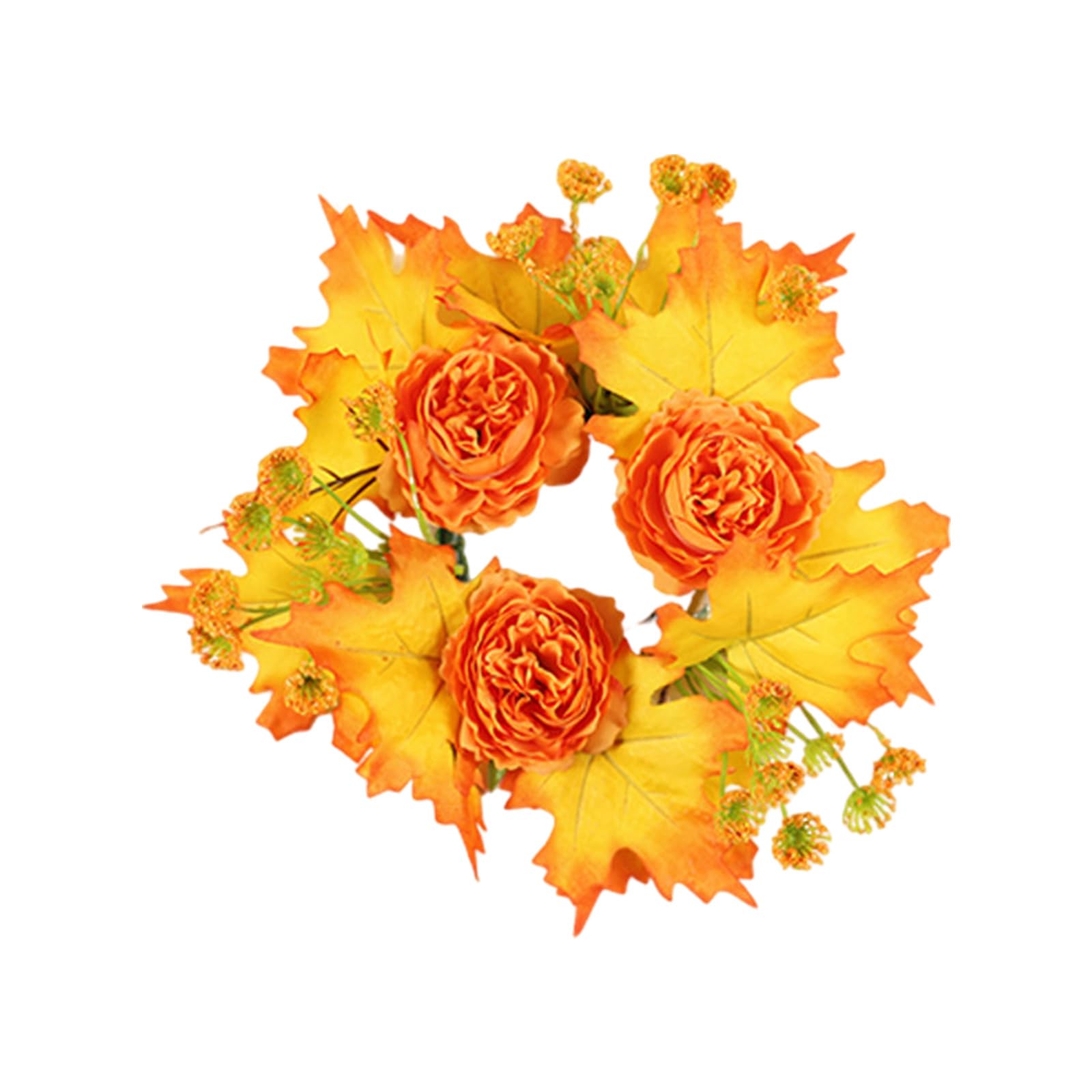 Oxxggkao Autumns Inspired Artificial Floral Arrangement with Sturdy Construction Blossomy Rings for Repeated Use Fall Blossomy Rings