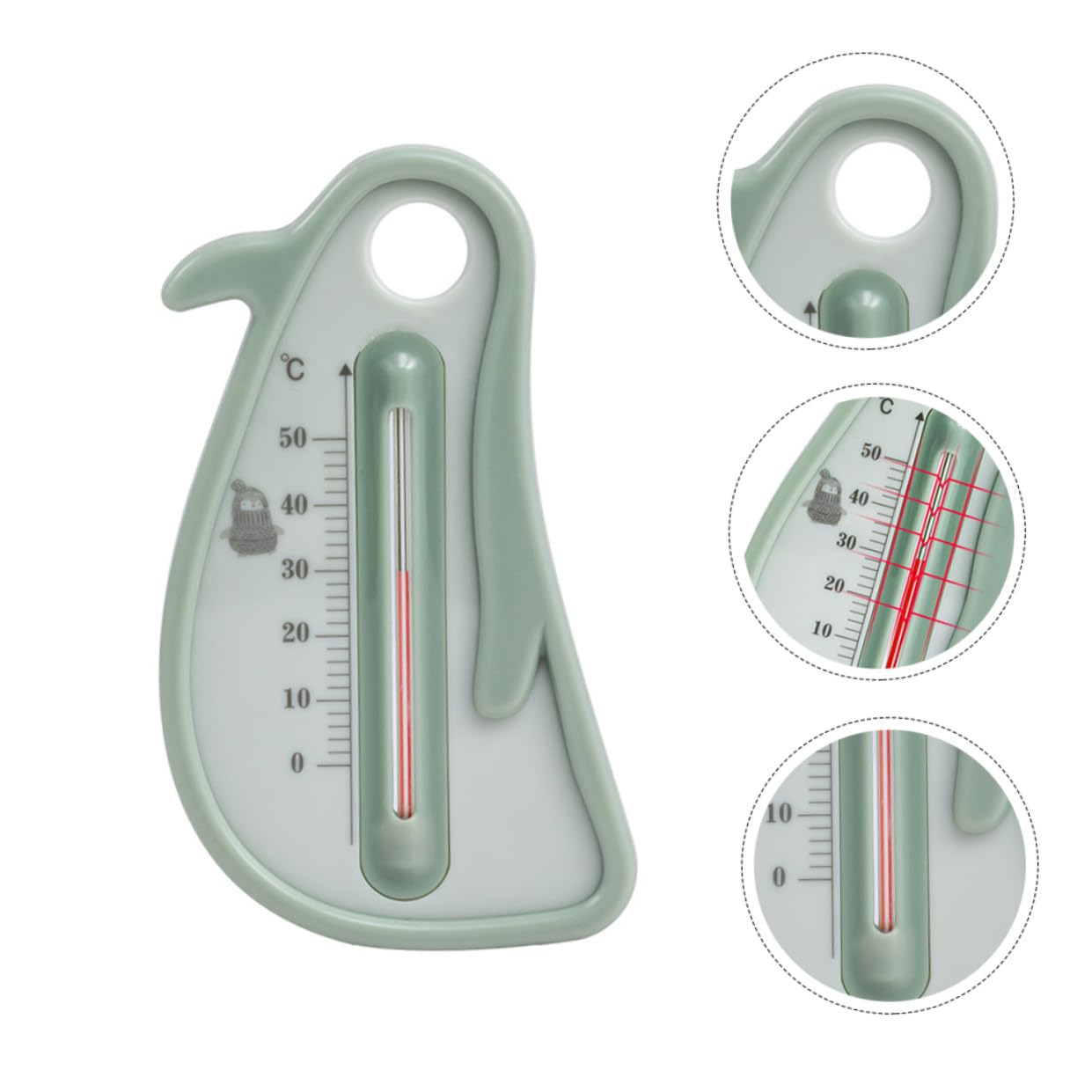 Abaodam Penguin Water Thermometer for Bathtub Cartoon Floating Bath Temp Gauge for Measures Water Temperature Safety Tool to Prevent Burns for Newborns Random Color