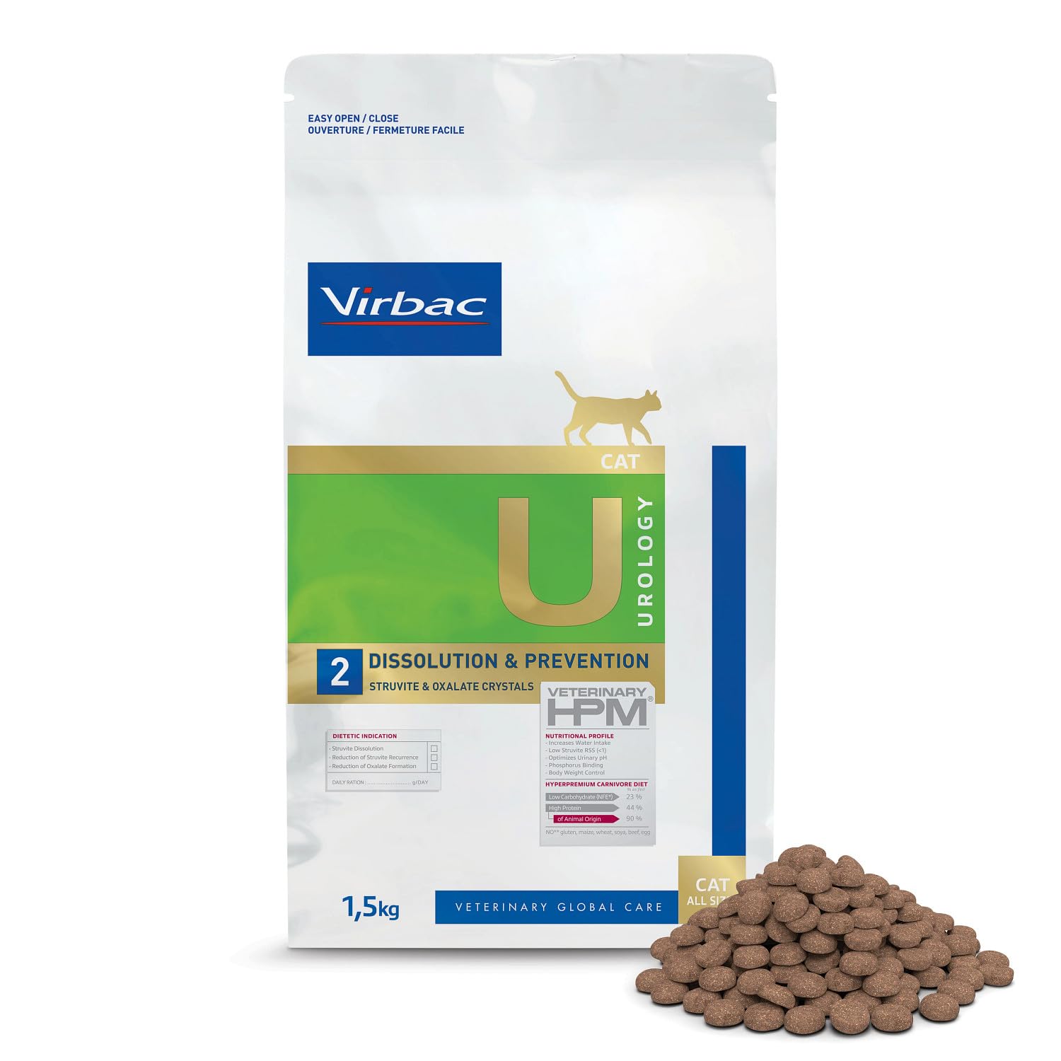 Virbac Veterinary HPM Vet Urology D&P Sac pour Chat 1,5 kg