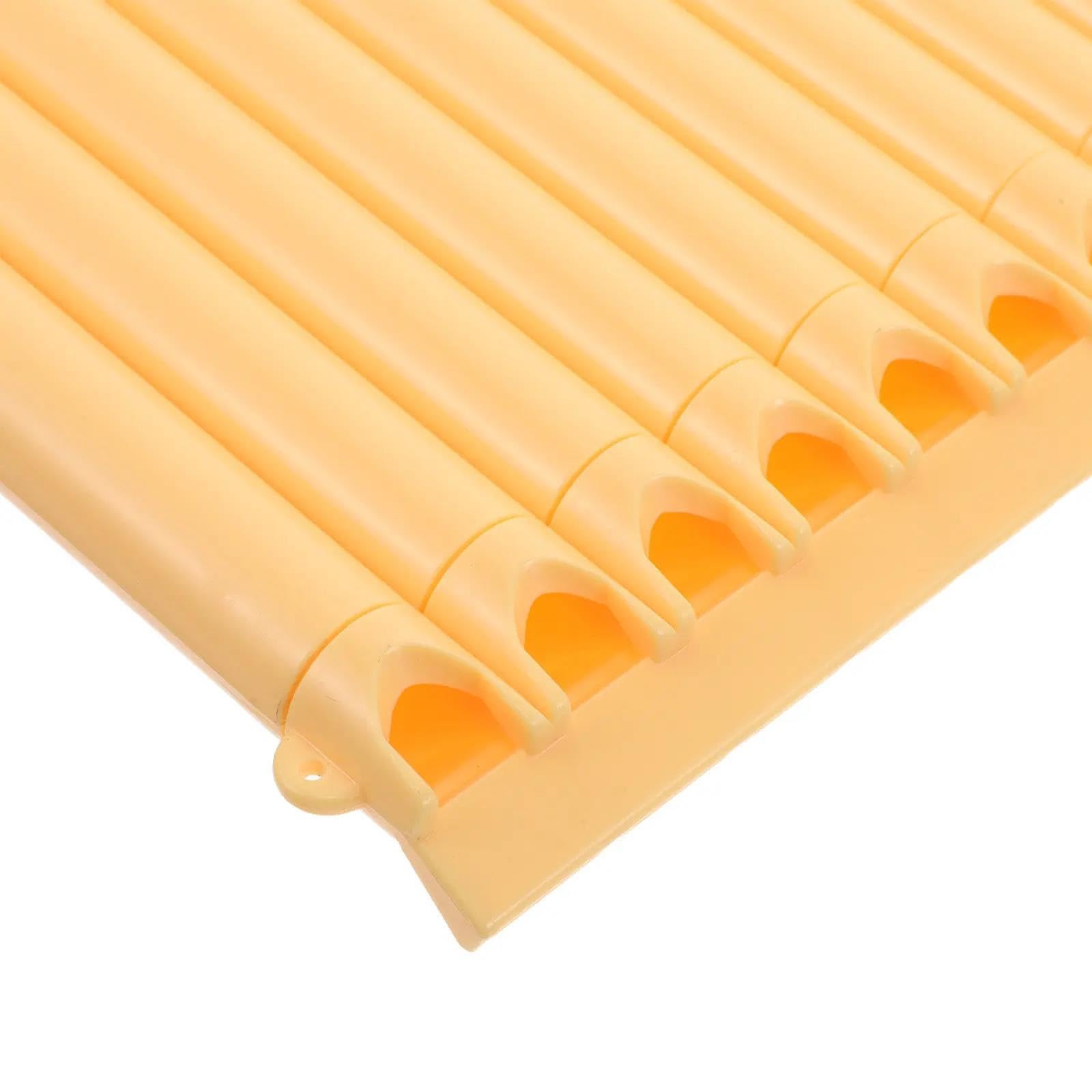Flauta De Pan Amarilla Hecha A Mano 16 Tubos Adecuada Para Principiantes Flauta Pan