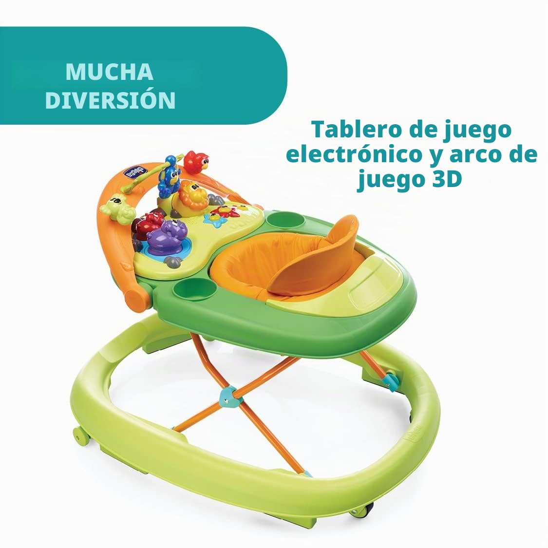 Chicco - Walky Talky Andador para 6 meses, 12 kg, Verde