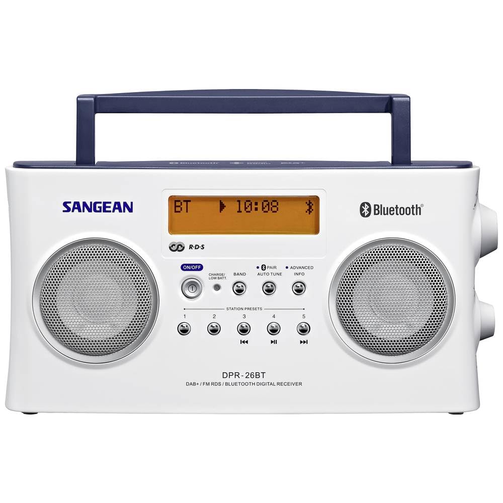 Sangean DPR-26BT - Radio (Portátil, Digital, DAB+, FM, 2W, 6,35 cm (2.5"), LCD) Negro