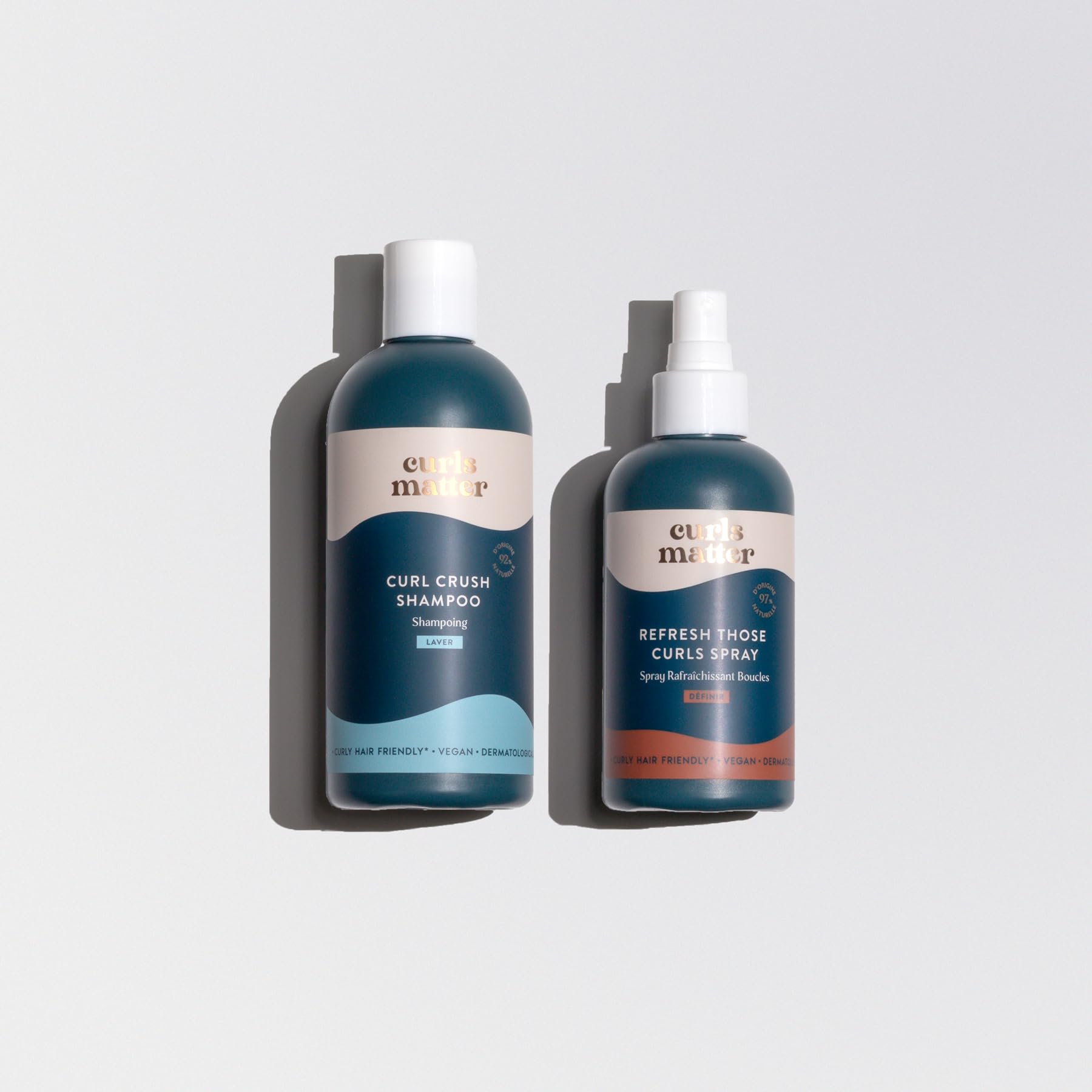 Curls Matter - Wake Up Curls - Duo Shampooing + Refresh Spray | Redéfinition Quotidienne | Cheveux Bouclés