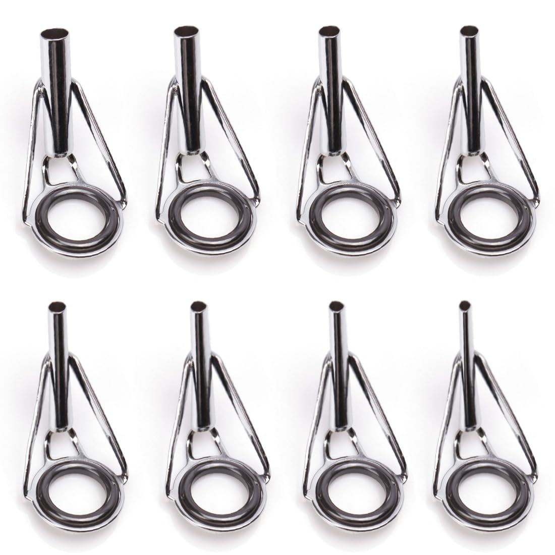 8 pcs Guías de Cañas de Pescar Tamaño Mixto Kit de Reparación Anillas Pesca Accesorios para Caña de Pescar Juego de 7 Piezas Diferentes