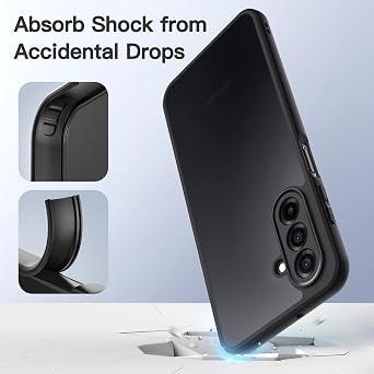 JETech Matte Case for Samsung Galaxy A17, Black